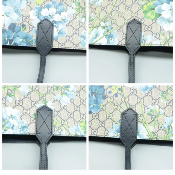 100% Authentic GUCCI Bloom Blue Canvas Shoulder Bag - Picture 7 of 12